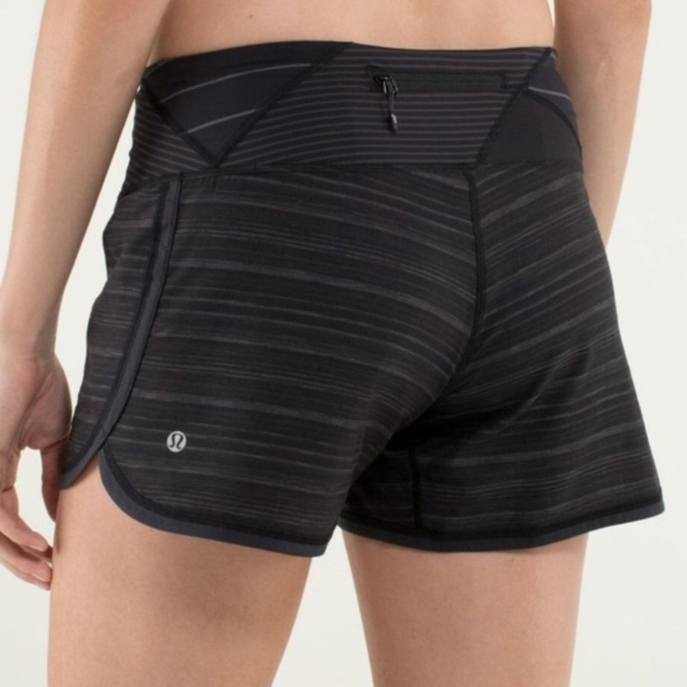 lululemon athletica Black Striped Athletic Shorts